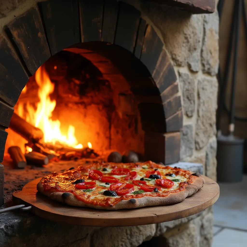Horno tradicional de pizza